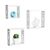 Hastings Home Floating Shelves Wall Set with Hidden Brackets, 3 Sizes to Display Decor, Hardware Included (White) 874580MOU